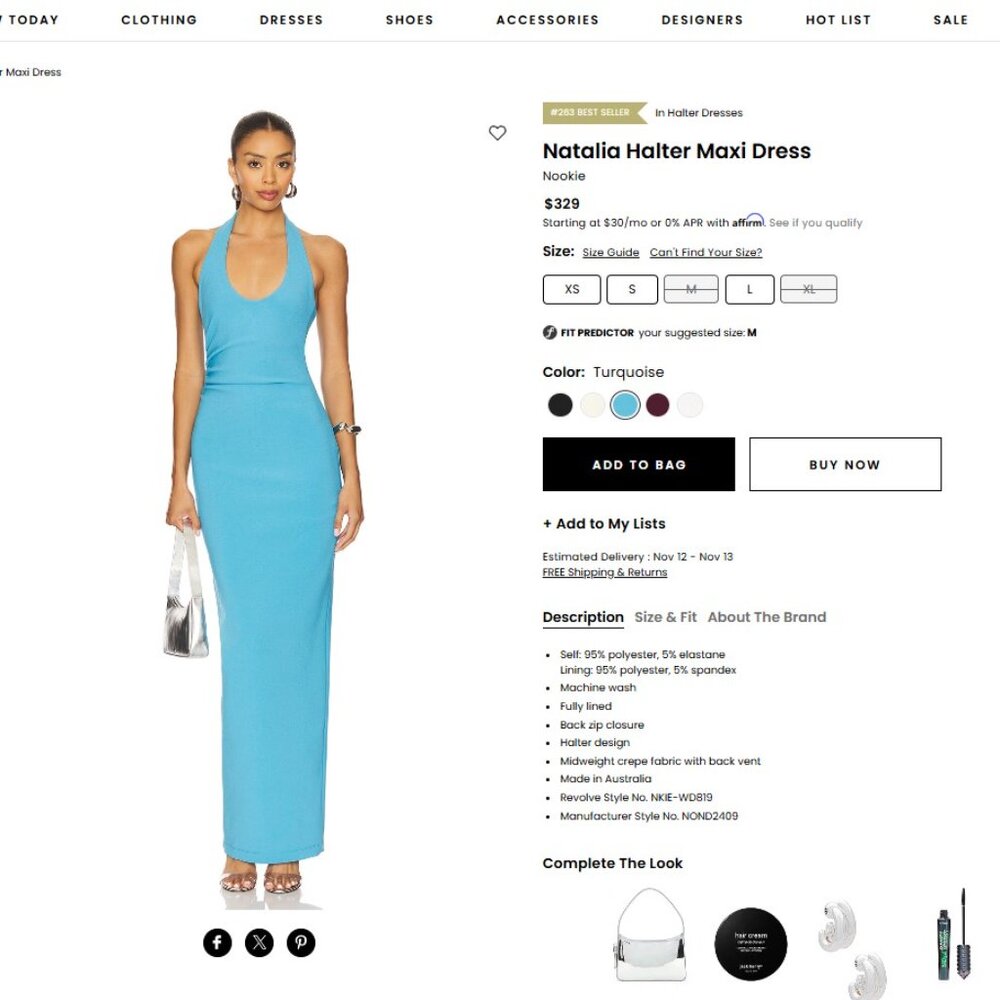 Natalia Halter Maxi Dress NOOKIE REVOLVE
